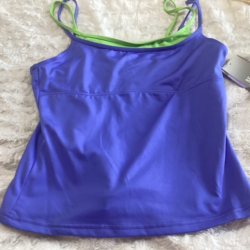 NEW Mossimo Blue Green Be-Dri Wicking System Athletic Top L